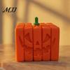 Halloween Desk Ornament 3D Printed Pumpkin Fidget Toy, Spooky Anxiety Textured Relief Sensory Toy for Stress Relief, Party Supplies Folding