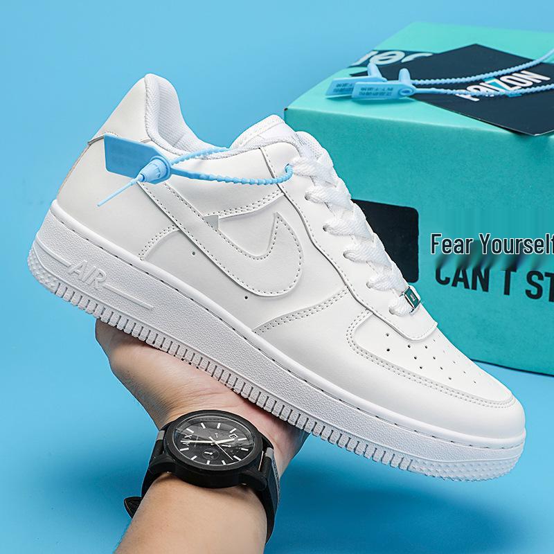 AJ 2024 Herren Air Force One Freizeit-Sneaker - Vielseitig, Dicksohlig, Weiße Schuhe für Paare