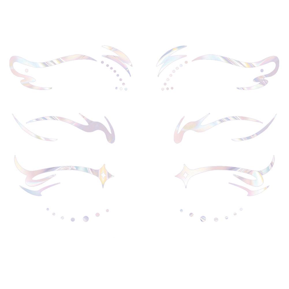 Evropský a americký oční make-up tetovací samolepky vodotěsné simulační make-up oční samolepky na obličej Q6J6