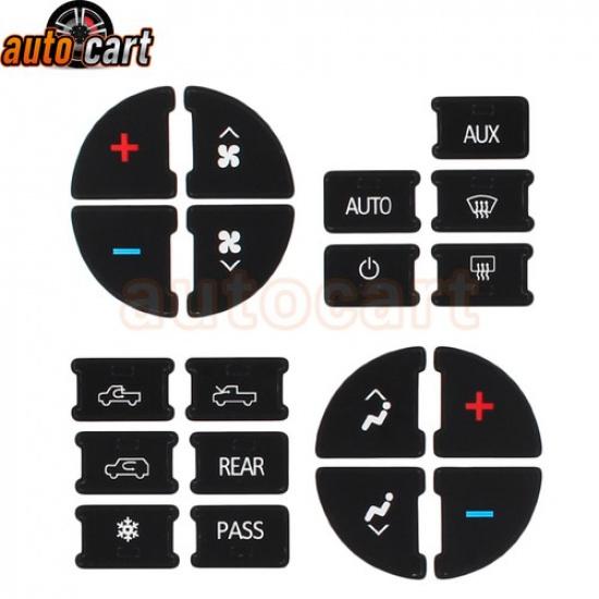 AC Dash Button Repair Kit Decal Stickers For 2006-2014 GMC Sierra Yukon Yukon XL