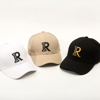 Frühling und Herbst Hut Damen Alphabet Softtop Baseballkappe Sommer Vielseitige Street Bend Sonnenschutzkappe Tide