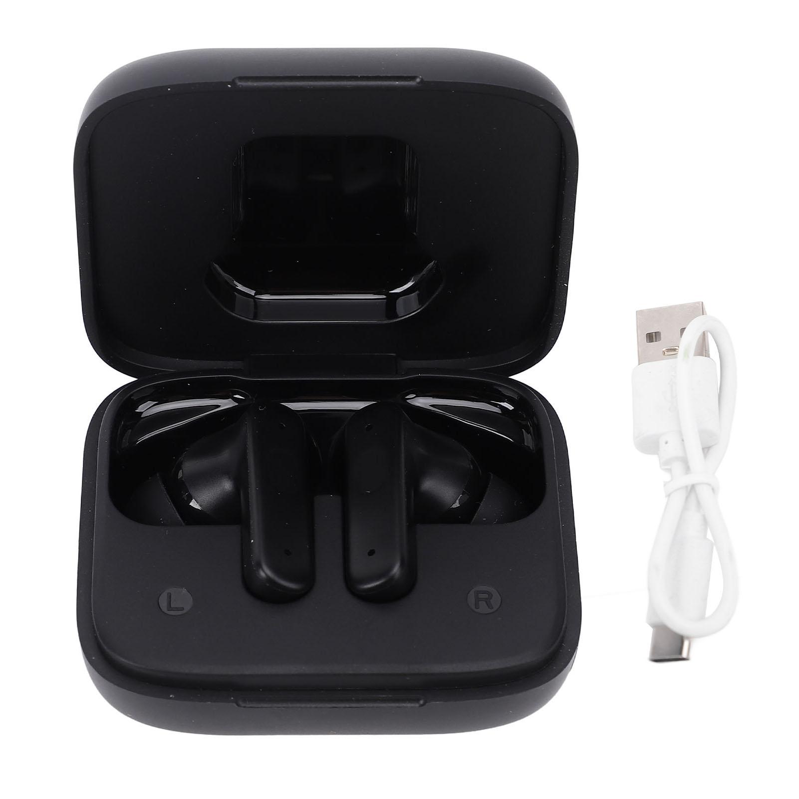 

Bluetooth 5.4 Языковой переводчик Наушники с чехлом Встроенное приложение для экрана Шумоподавление Перевод чёрный