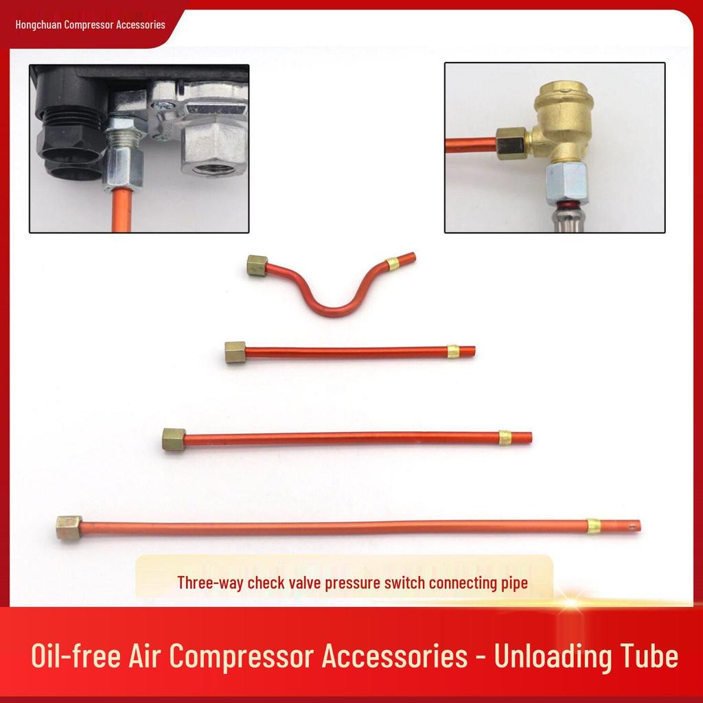 6mm Air Compressor Unloading Tube with Check Valve & Pressure Switch Connection