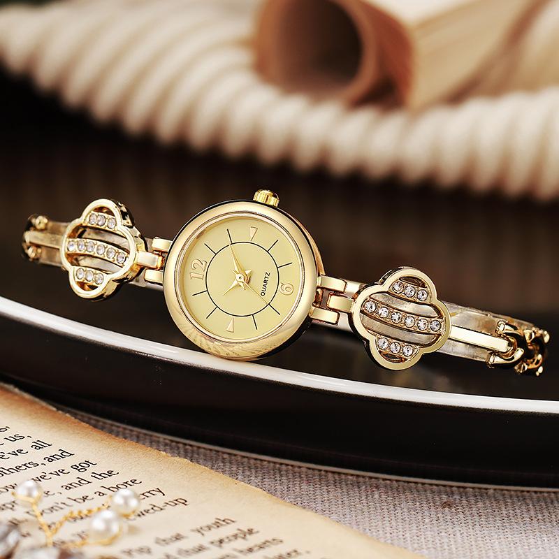 Ladies Bracelet Watch, Three Colors, Simple Thin Bracelet, Exquisite Watch, Watch Metal Women S Watch золотой
