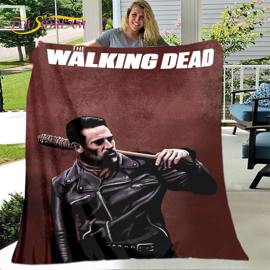 The Walking Dead Korku Yumuşak Peluş Battaniye, Flanel Battaniye Atmak Battaniye Oturma Odası Yatak Odası Yatak Kanepe Piknik Örtüsü Bettdecke