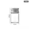 Mini Glass Bottles with Aluminium Cover Spice Jars Powder Jewelry Storage Bottles DIY Craft Party Favors Decoration Containers