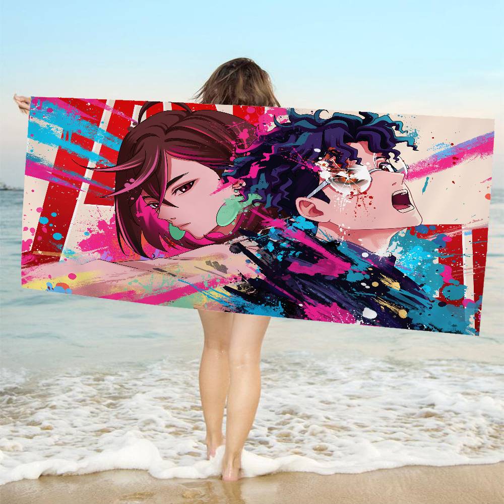 DAN DA DAN Anime Anime Beach Swimming Towel Soft Absorbent Washcloth Children's Gifts for Kids Travel Camping Gym