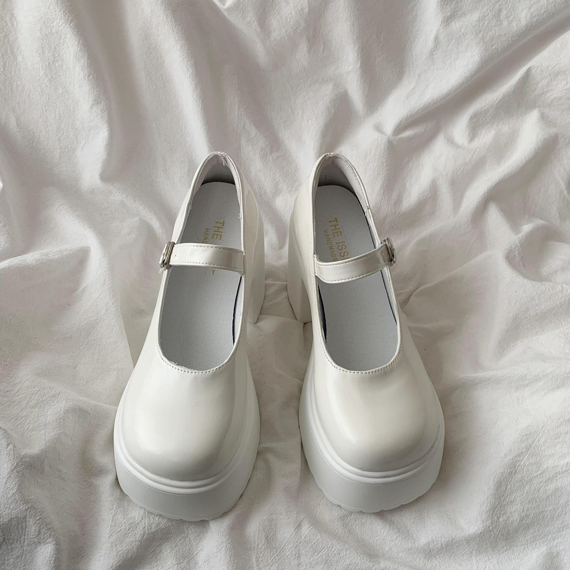 

Модные женские туфли Мэри Джейн готические вечерние туфли с круглым носком на каблуке женские туфли на платформе японский стиль Лолита со скидкой 40