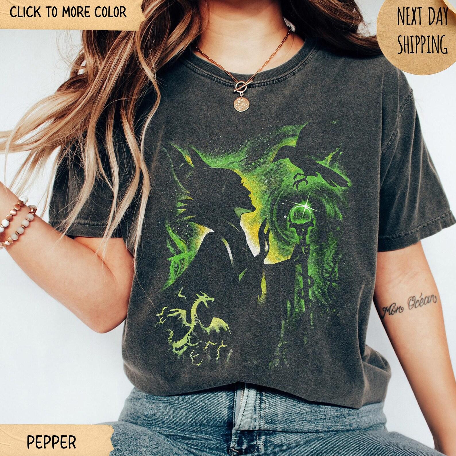 Disney Sleeping Beauty Villains Maleficent Portrait Shirt, Disneyland Vacation Trip Unisex T-shirt Family Birthday Gift Adult Kid Tee 130