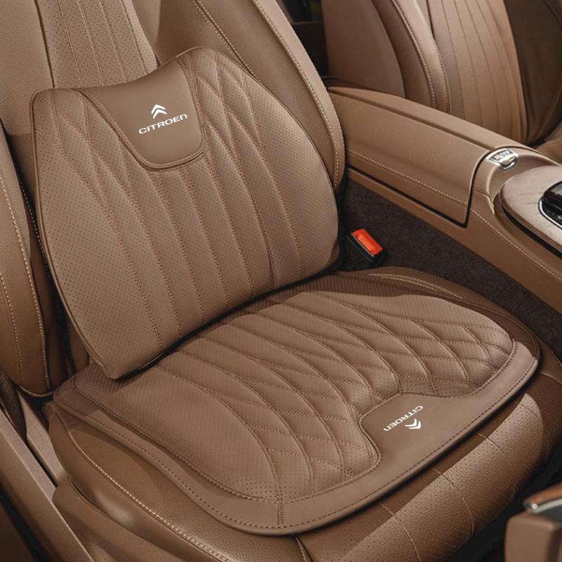 Autositzkissen Atmungsaktiv Anti-Rutsch-Pad Lendenwirbelstützkissen für Citroen C4 C3 C5 C5X e-C4 X e-C3 C-Elysee Berlingo C1 C6 C2