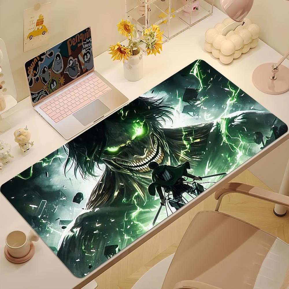 Anime Aattack On Ttitan Mouse Pad Large Nonslip Lockedge Desktop Computer Desk Mat Keyboard Mousepad Office Gamer Student