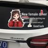 Peace & Joy Female Driver Learner Sticker - Reflective, Waterproof Car Decal
