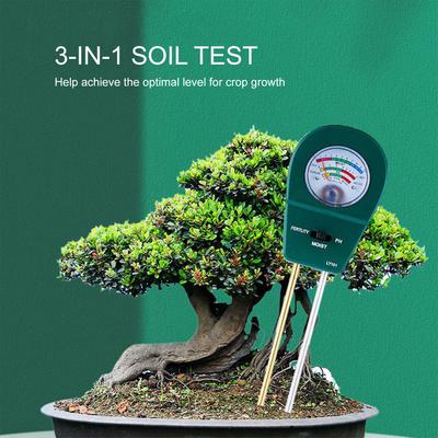 Medidor de humedad PH de prueba de suelo 3 en 1, probador de fertilidad, herramienta de Monitor de suelo de flores de plantas de jardín