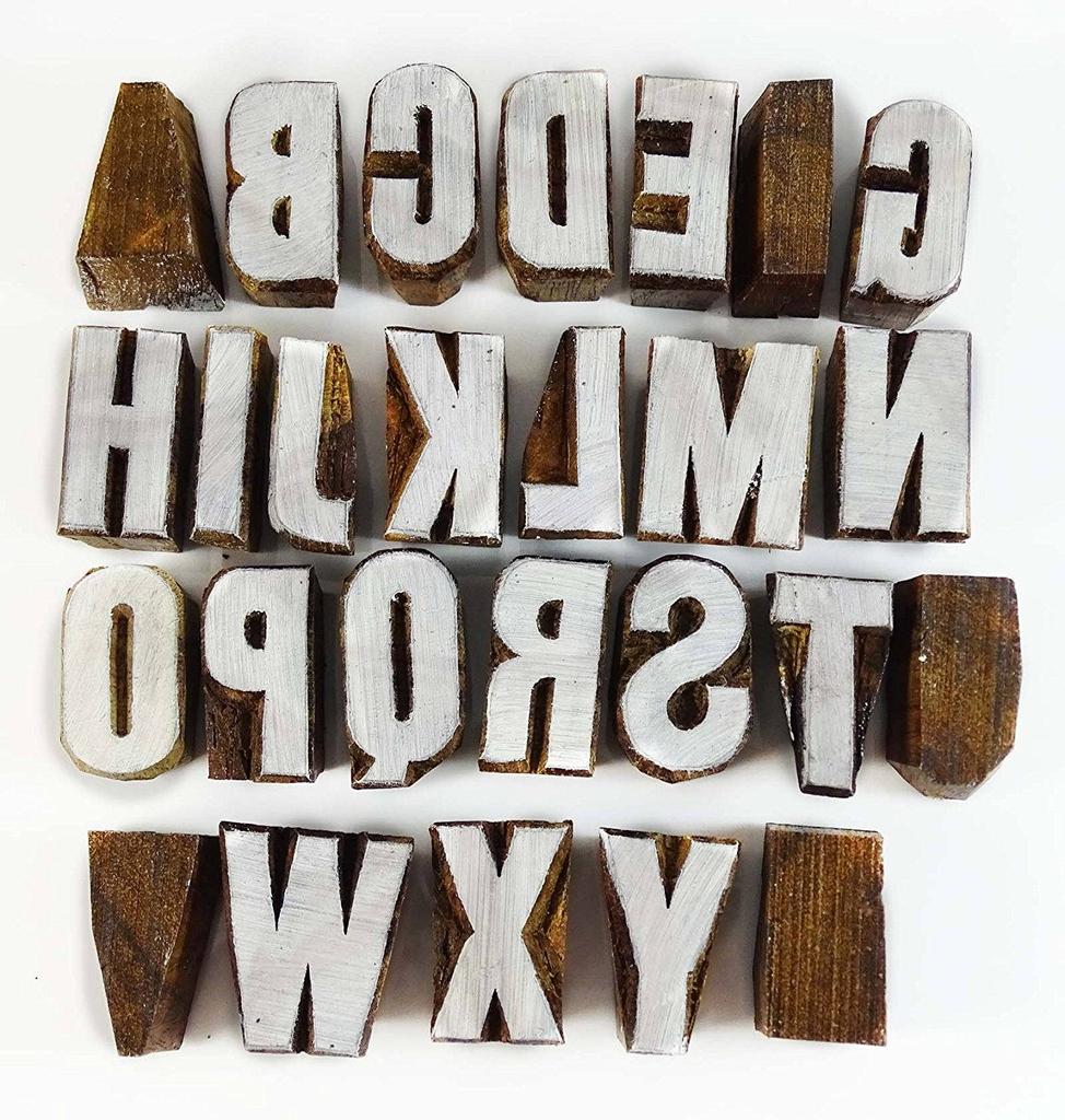 Stamps For Clay Alphabet Text Stamp Hand Craved Printing Block Textile Stamp