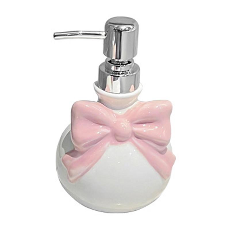 

Refillable Bow Soap Dispenser Shampoo Conditioner Separate Bottles Liquid Soap Dispenser for Bathroom Hand Sink Tools білий