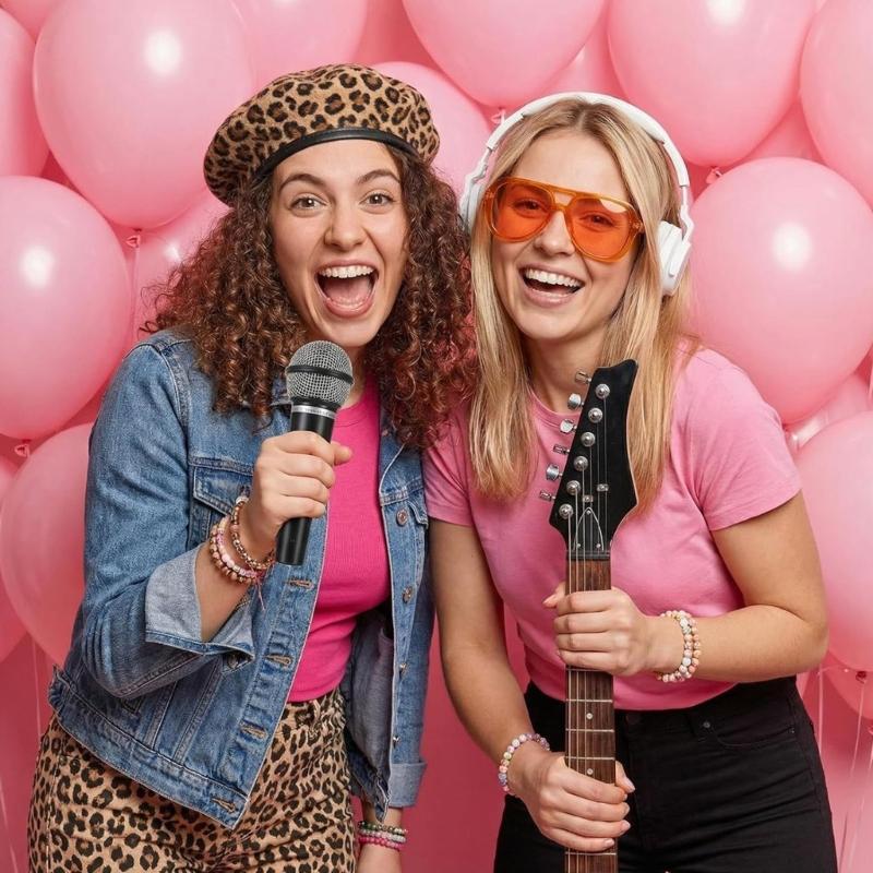 Props Microphones Fake Microphones Props Pretend Microphones Toy Microphones for Kids Toddler, Girls Toy for Teen Girl Gift