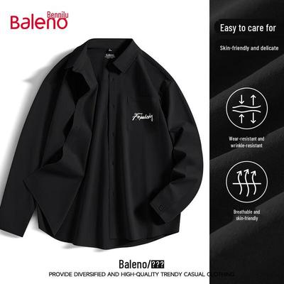 Baleno Men's Casual Anti-Wrinkle Printed Long-Sleeve Shirt