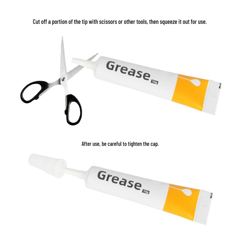 White Grease Lubricant for Fishing Reels & Gears - Small Tube for Maintenance