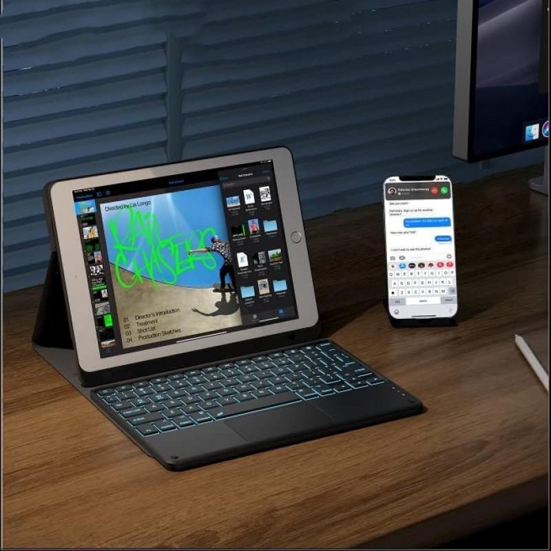 IPad 10.2 11-inch Pro Air Keyboard Case With Pen Slot Magnetic Stand PU Leather Cover Compatible 10th Gen 9th 8th