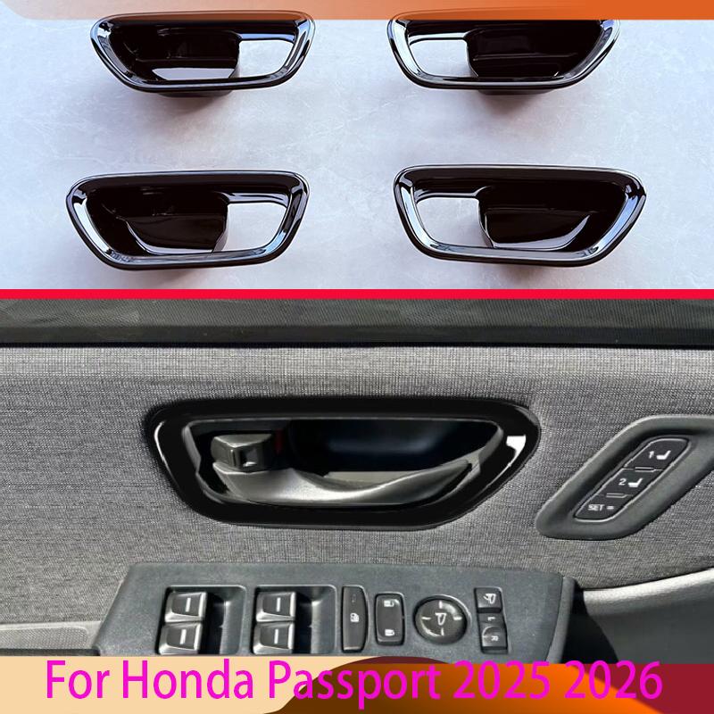 For Honda Passport 2025 2026 Car Accessories ABS Inner Door Handle Cover Catch Bowl Trim ert Bezel Frame Garnish