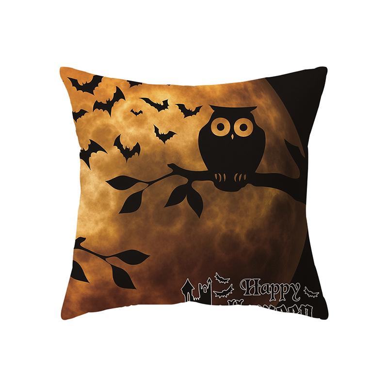Devil Pumpkin Throw Pillow Cover Halloween Theme Throw Pillow Cover Sofa Chair Bed Cushion Cover Home Decor