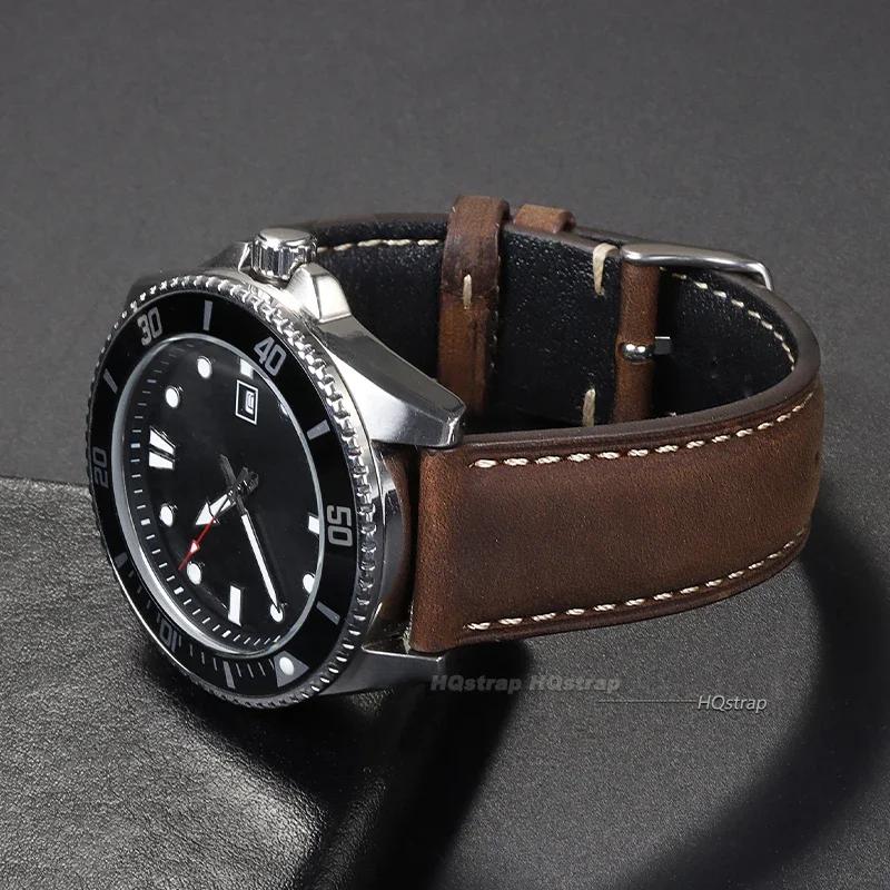 Watch Band Genuine Leather Straps 14 16mm 18mm 20mm 22mm 24mm Watch Accessories High Quality Leather Watch Belt Strap Watchbands
