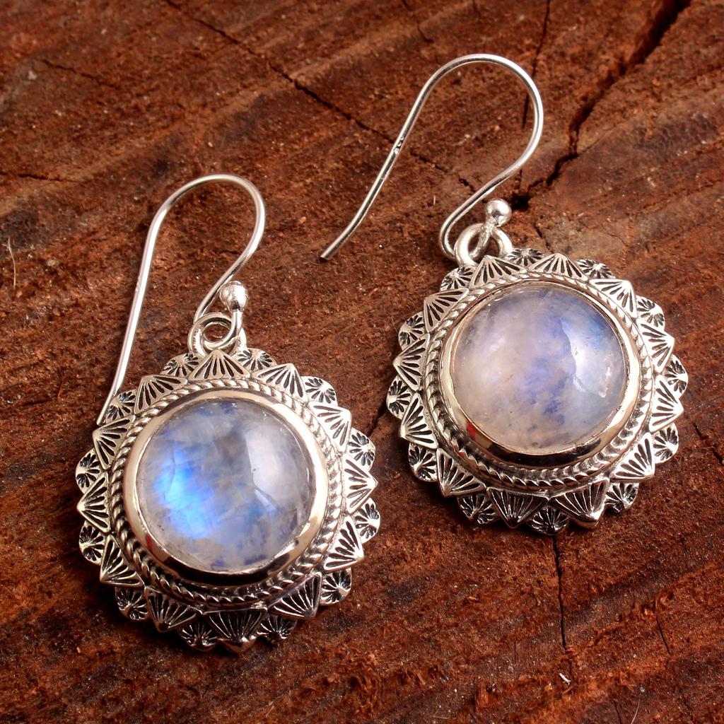Cuarț trandafir, piatră de lună, Larimar, ametist, labradorit, cercei, argint 925, bijuterii pentru femei