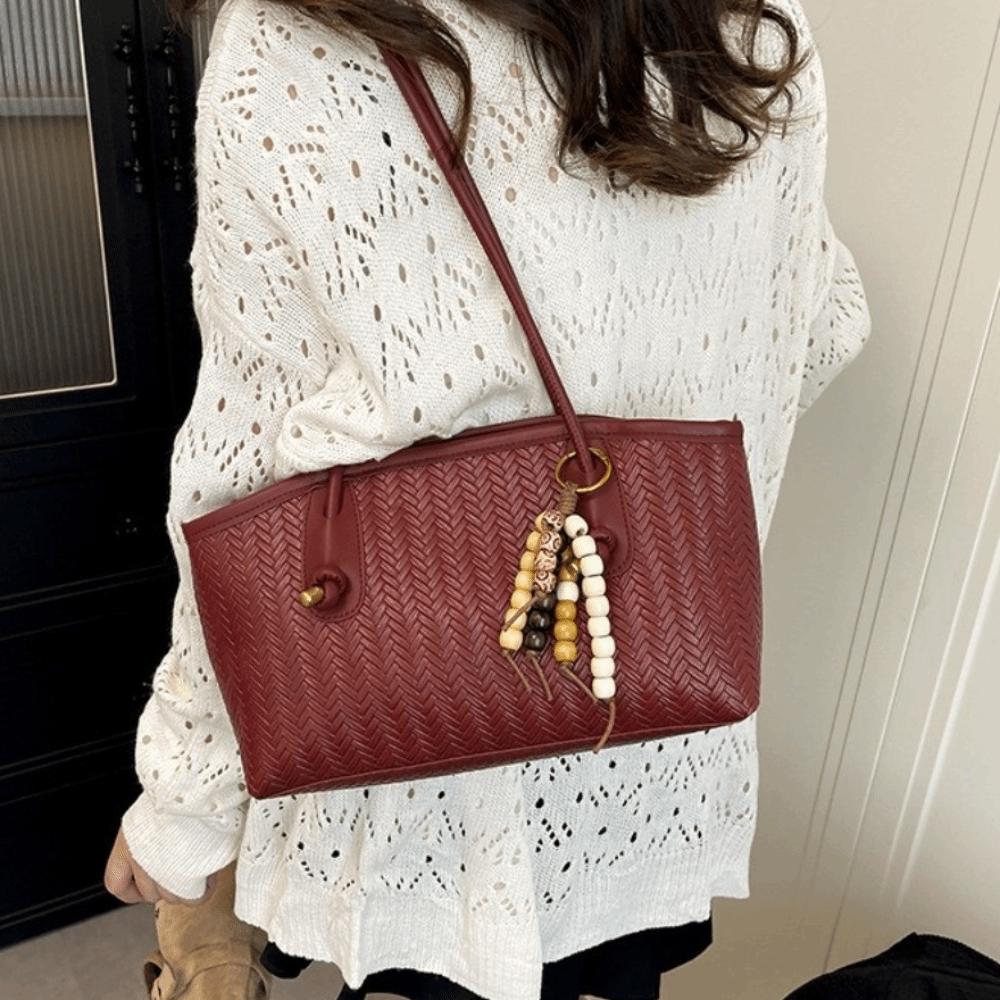 Modische Große Schultertasche Elegante Stilvolle Unterarmtasche Neue PU-Tragetasche Arbeit