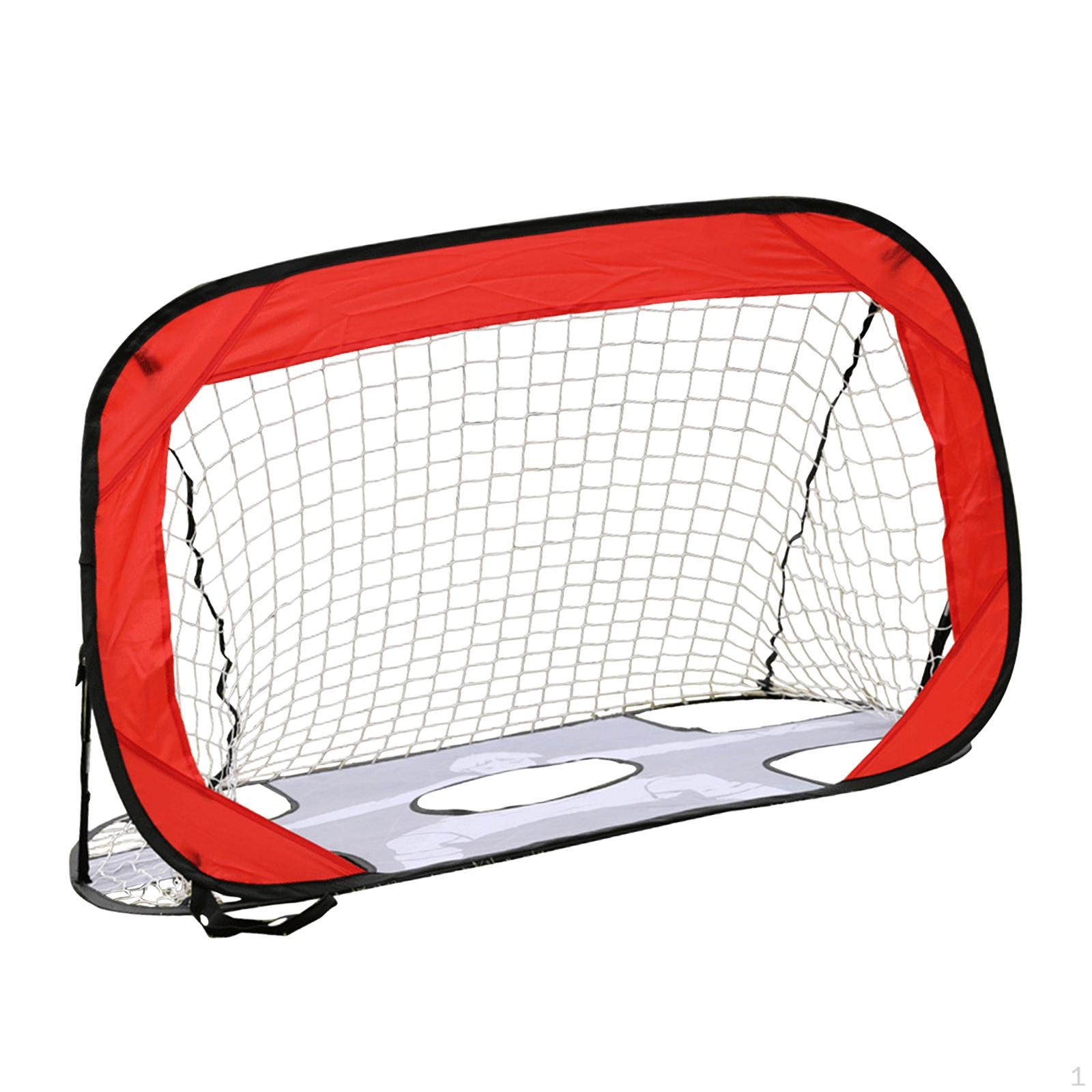 

Kids Soccer Goal Set Folding Versatile Football Net for Park Backyard Indoor червоний
