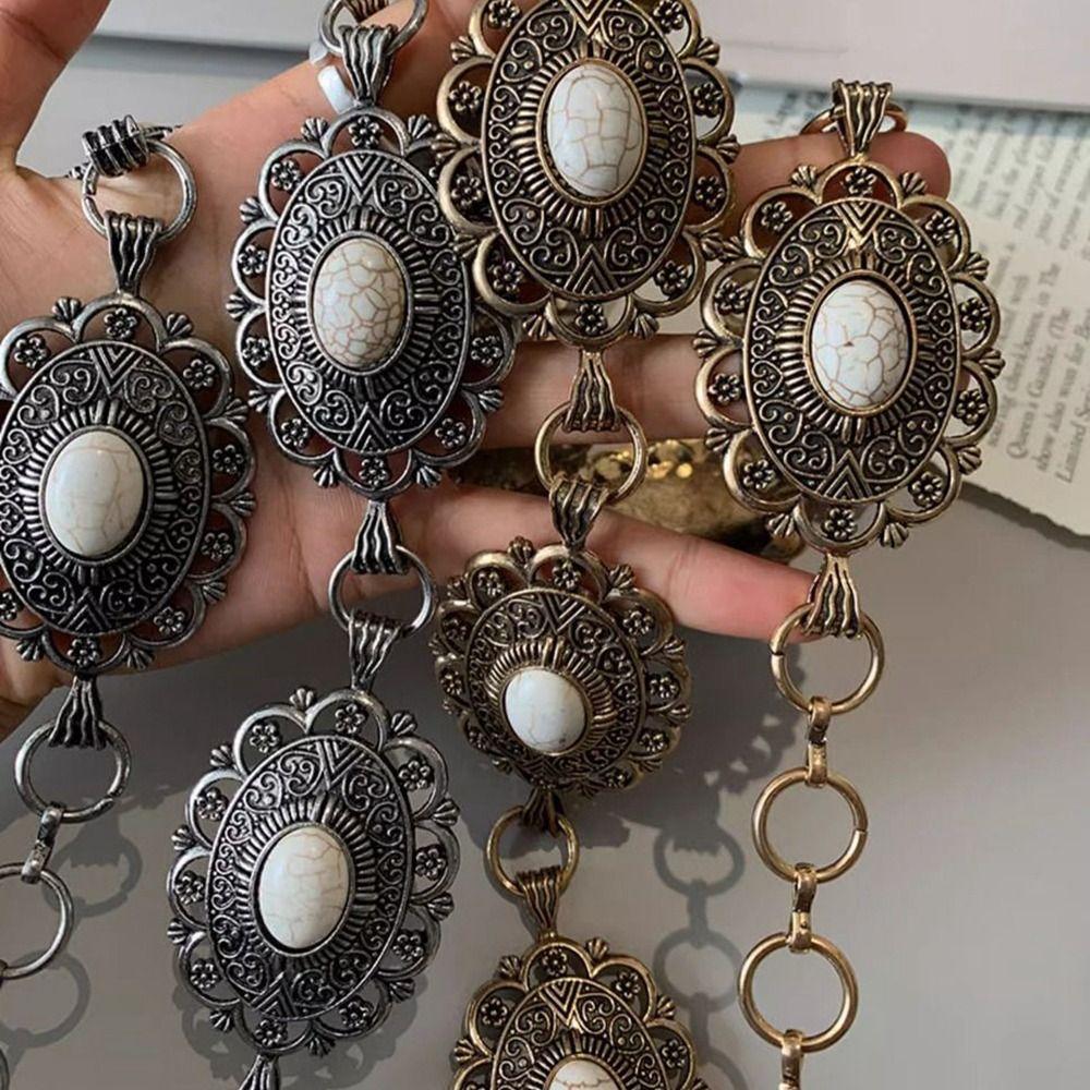 Flower Bohemian Style Waistband Jeans Decor Ethnic Style Belt Metal Waist Chain  Beach Accessories