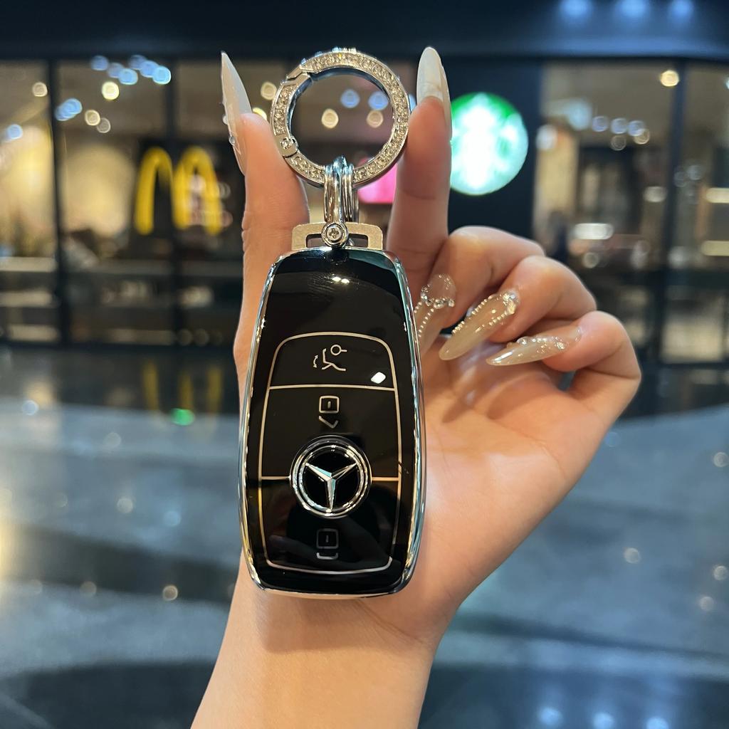 Car Key Case Cover Protection Shell for Mercedes Benz A C E S G Class GLC CLE CLA W177 W205 W213 W222 X167 AMG Accessories QU3