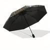 Golden Yin Yang Symbol Decorative  PrintUmbrella, Portable 3-Fold Compact Umbrella,Christmas Gift ES396