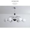 French Cream Bauhaus Chandelier: Retro Light for Living Room & Bedroom