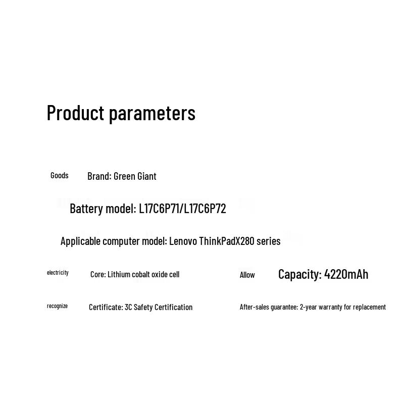 llano Laptop Battery for Lenovo ThinkPad X280