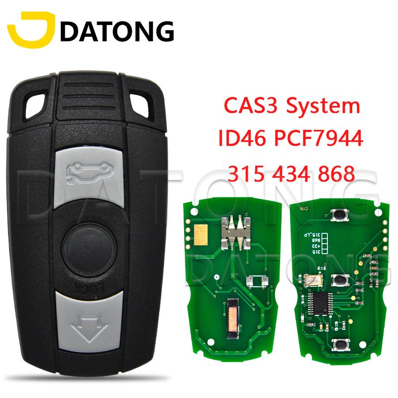 Datong World Car Remote Control Key For BMW CAS 3 System 1 3 5 Series ID46 PCF7945 Chip 315/434/868 Mhz Auto Smart Card Key