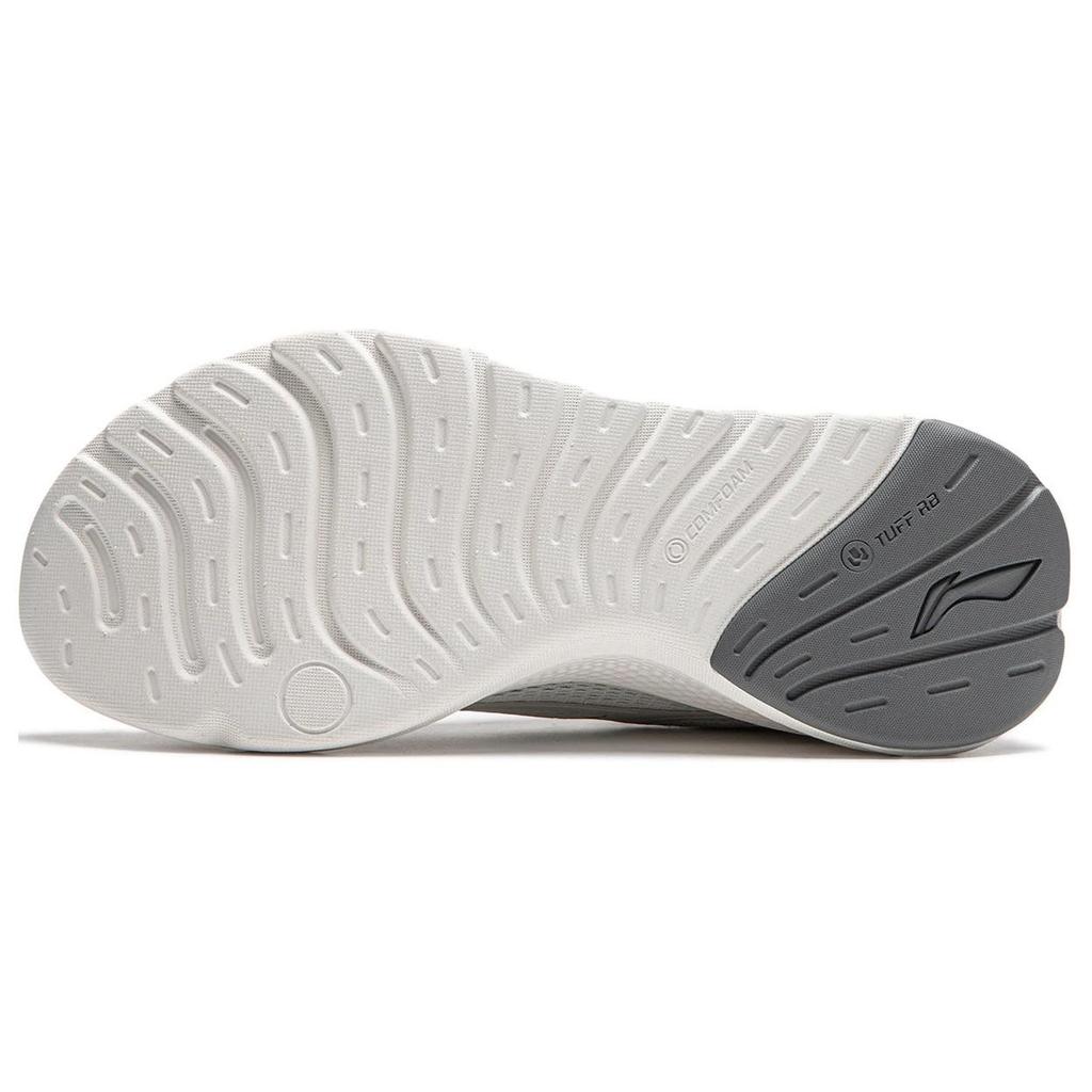 Li-Ning Cloudy Soft Rebound Breathable Thick Sole Increased Height Wear-Resistant Non-Slip Low-Top Casual Shoes Women sneaker Light-Gray AGLU260-3