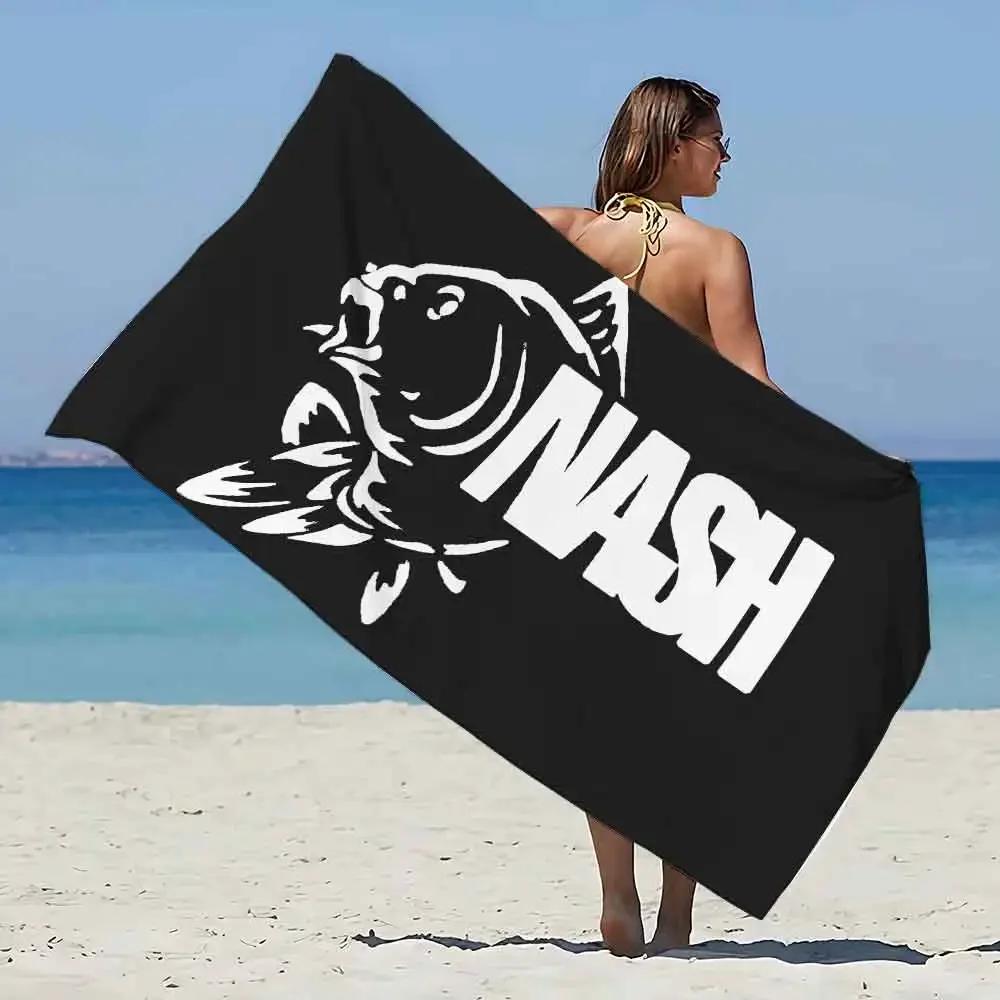 Asciugamano da Spiaggia con Stampa Nash Fishing - Asciugamano Morbido Assorbente per Appassionati di Pesca, Design Unico per l'Uso Quotidiano e il Comfort