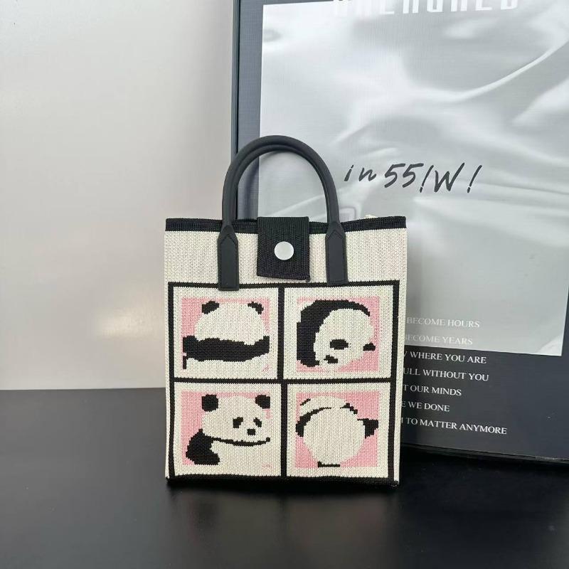 Premium new cute cartoon knitted mobile phone bag adjustable messenger handbag niche versatile dopamine bag