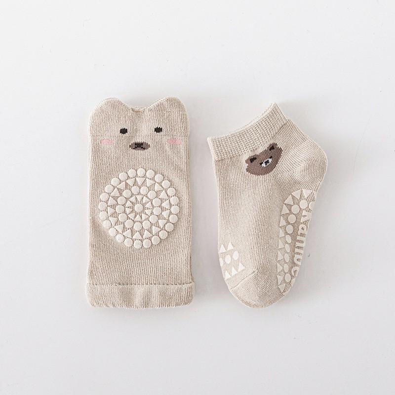 0-3 Years Old Children's Knee Pad Baby Floor Socks Set