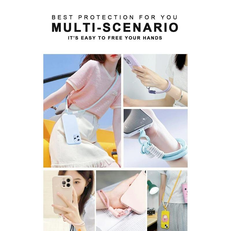Silikonový kryt s tekutým popruhem pro iPhone 16E 16 14 15 Plus 12 13 Mini 11 16 Pro X XR XS Max SE Soft kryt na šňůrku na krk