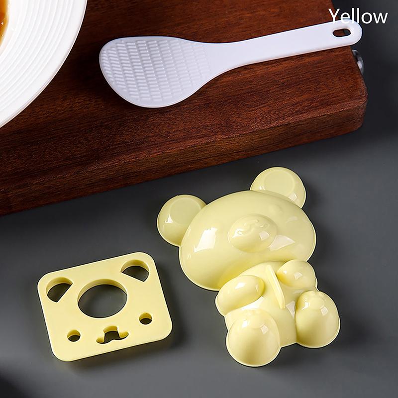 Cartoon Bear Kids Rice Ball Maker Mold Onigiri Mold 3D Bento Box Sushi Kitchen Tools Gadgets Sanwich Decoration Cutter Gift