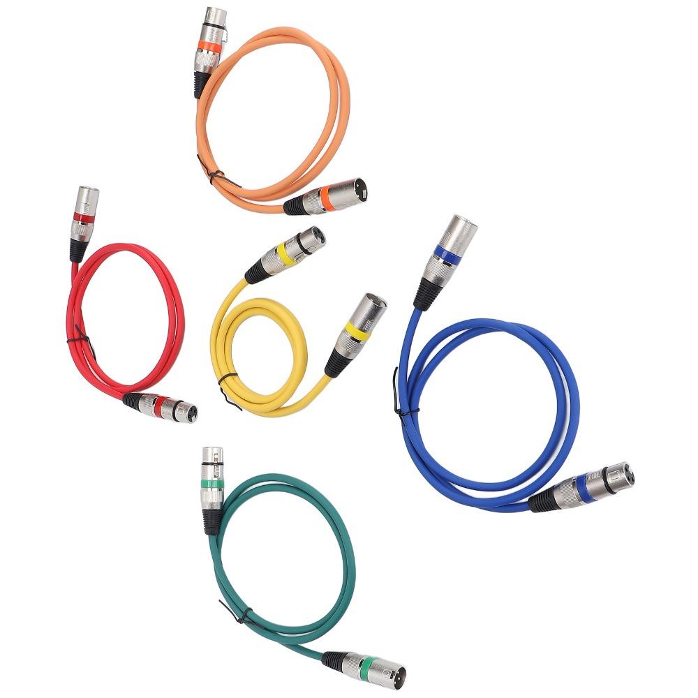 5PCS XLR Male to Female XLR to XLR Microphone Cable for Wireless Mic System