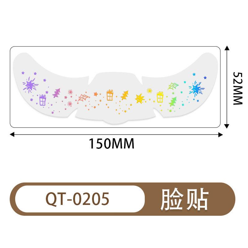 Christmas Tattoo Sticker Waterproof Temporary Simulated Freckle Makeup Sticker Laser Flash Face Sticker