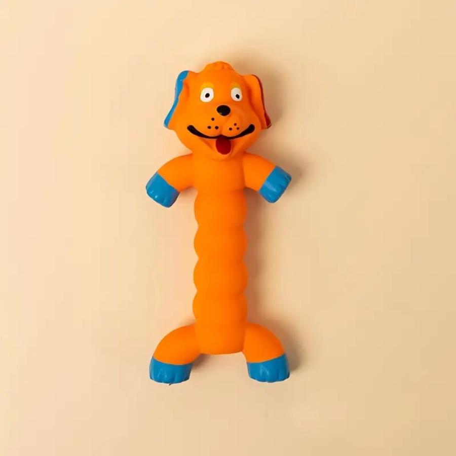 Dog Squeaky Toy, Teddy Bulldog, Teeth Cleaning Chew Toy, Durable and Bite-Resistant Pet Supplies, Self-Entertainment Dog Toy Dog
