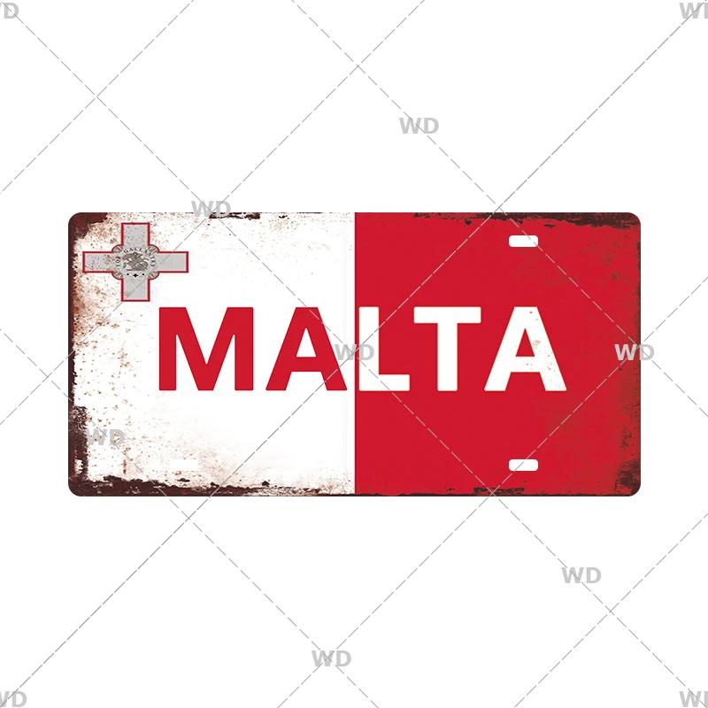 National Flag License Plate 6x12Inch Home Signs Metal Vintage Tin Sign Garage Bar Wall Signs Decor Patriots Best Gift Dustproof