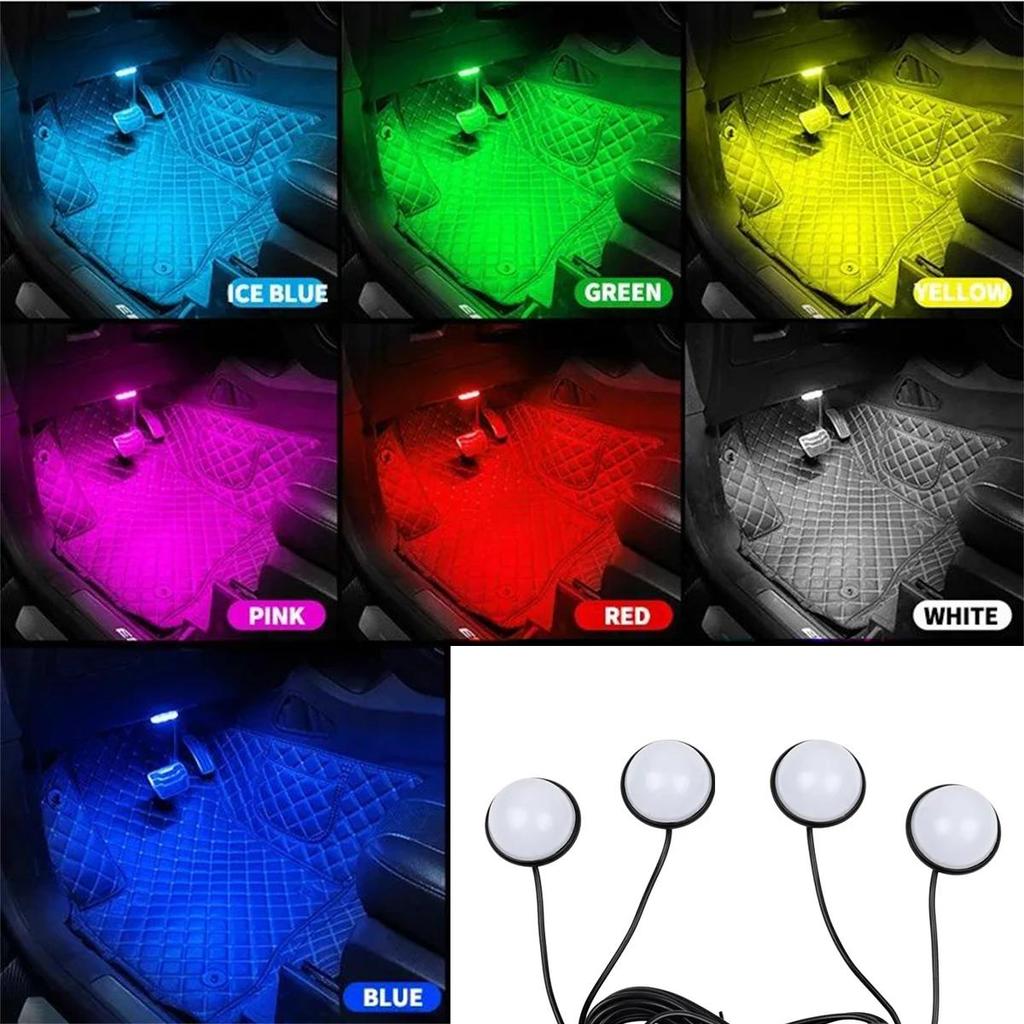 Colorful Usb Led Car Foot Ambient Light Lighting Accessories Atmosphere Decorative Backlight Lights Back Interior Decoration Kit
