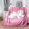 Cute Pink Unicorn Throws Blanket Sofa Blanket  Bedroom Living Room Decoration Blanket for Bed Picnic Blanket Throw Blanket