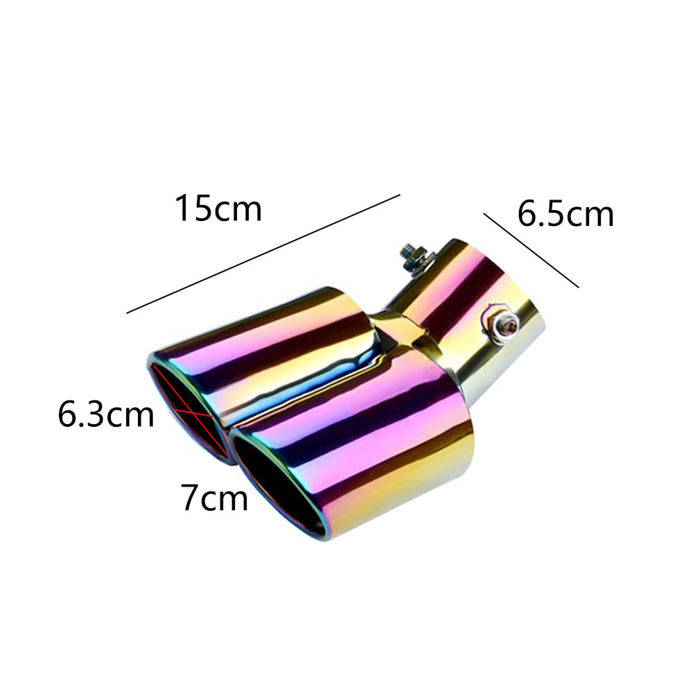 srasakan Car Muffler Cutter Downward 2.5" Diameter with Anti-Drop Wire, Exhaust Tip, Stainless Steel,