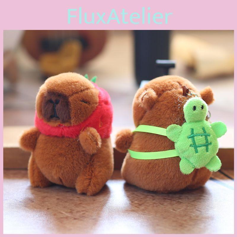 Keychain Plush Capybara Toy Pp Cotton Stuffed Bag Decor For Gift Children