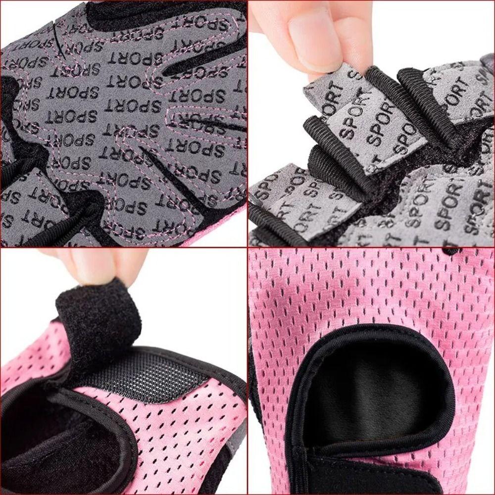 Non-Slip Half Finger Workout Gloves Curved Open Back Cycling Motorcycle Gloves  Outdoor